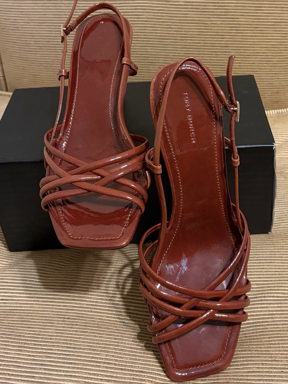 NWOT Tory Burch Women’s 75mm Multi Strap Wedge Sandals - Size 9